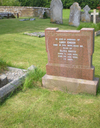 Miss Green's gravestone