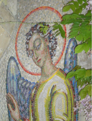 Mosaic angel at Mottisfont