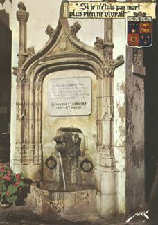 Boar's head fountain