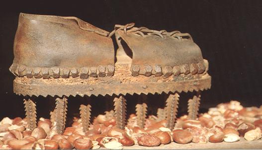 Chestnut-crushing shoes